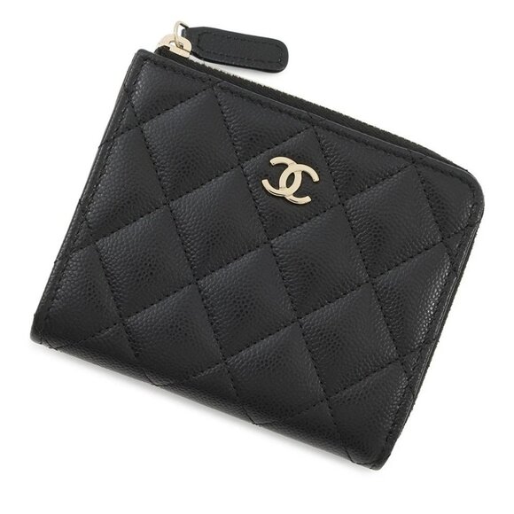 CHANEL CHANEL Timeless Classics L-shaped Calfskin Black - Picture 1 of 8